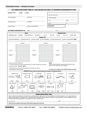 Hd Supply Order Form PDF