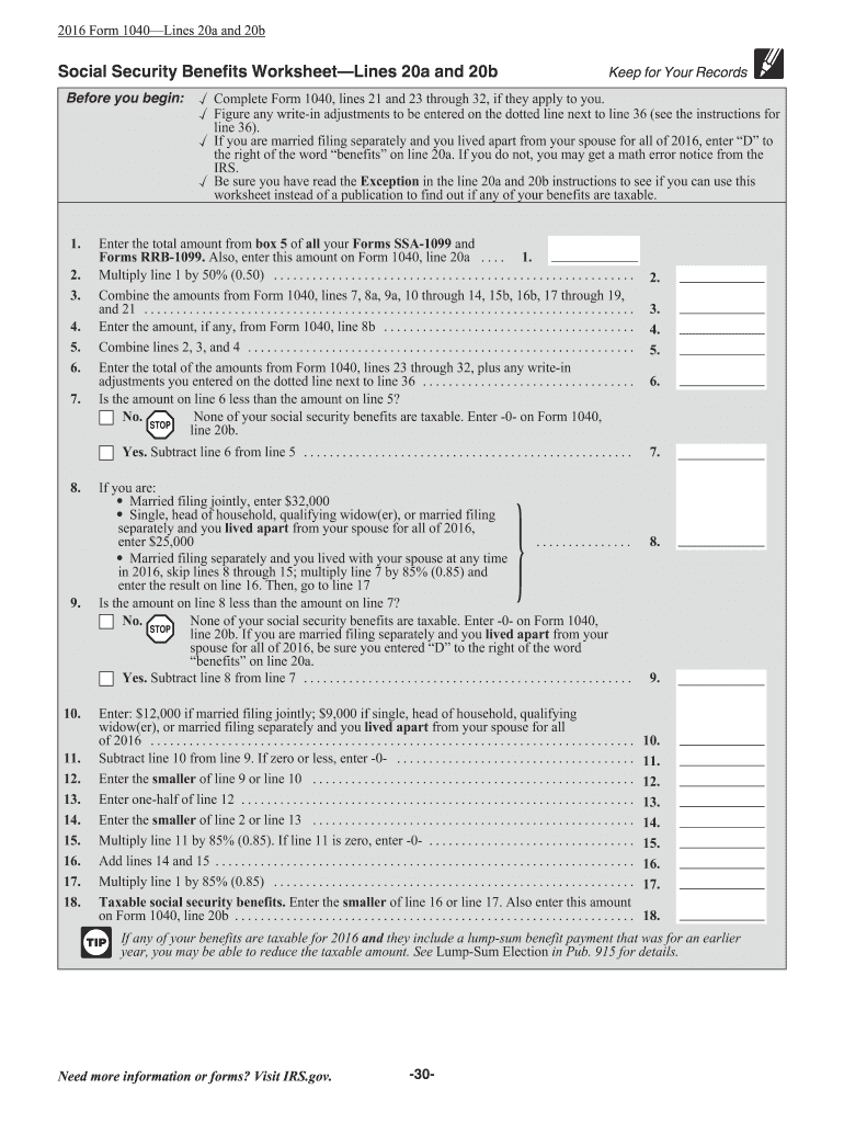  Social Security Worksheet Form 2011