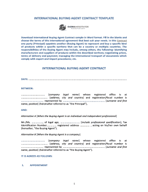 Agent Contract Sample  Form