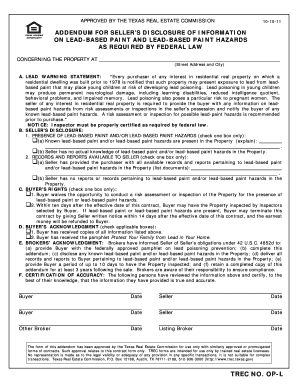 Trec Lead Based Paint  Form