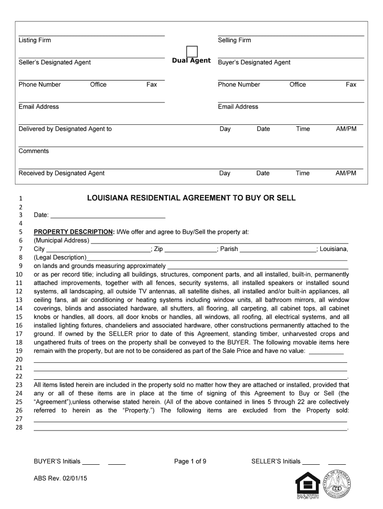  Lrc Blank Residential Sales Contract 2015-2024