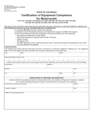 Colorado Compliance Form