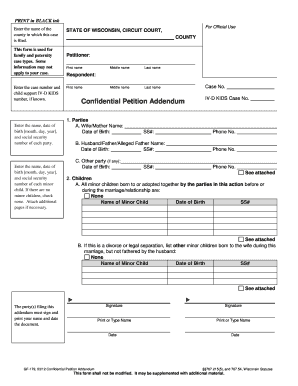  Confidential Petition Addendum Wicourts 2012