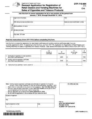 Dtf 719  Form