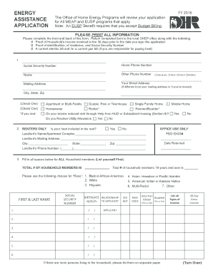 OHEP Application Dhr Maryland  Form