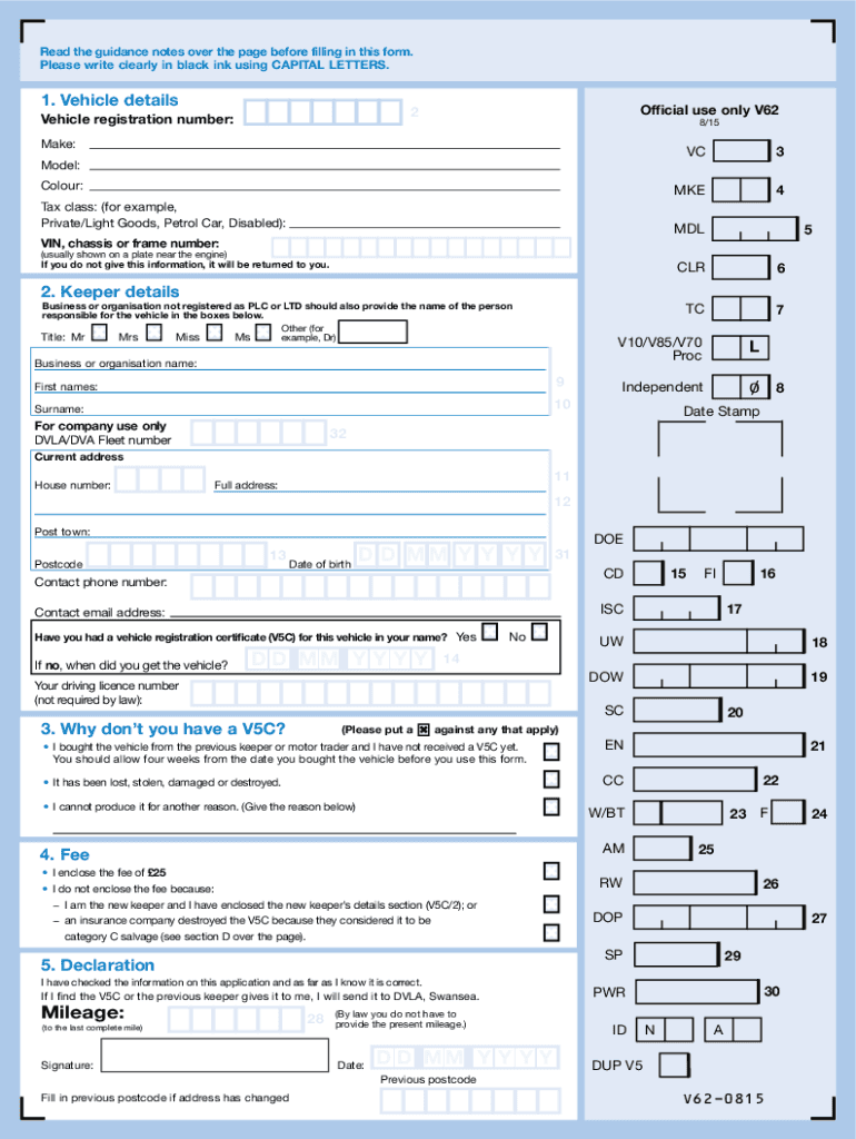  V62 Form 2015