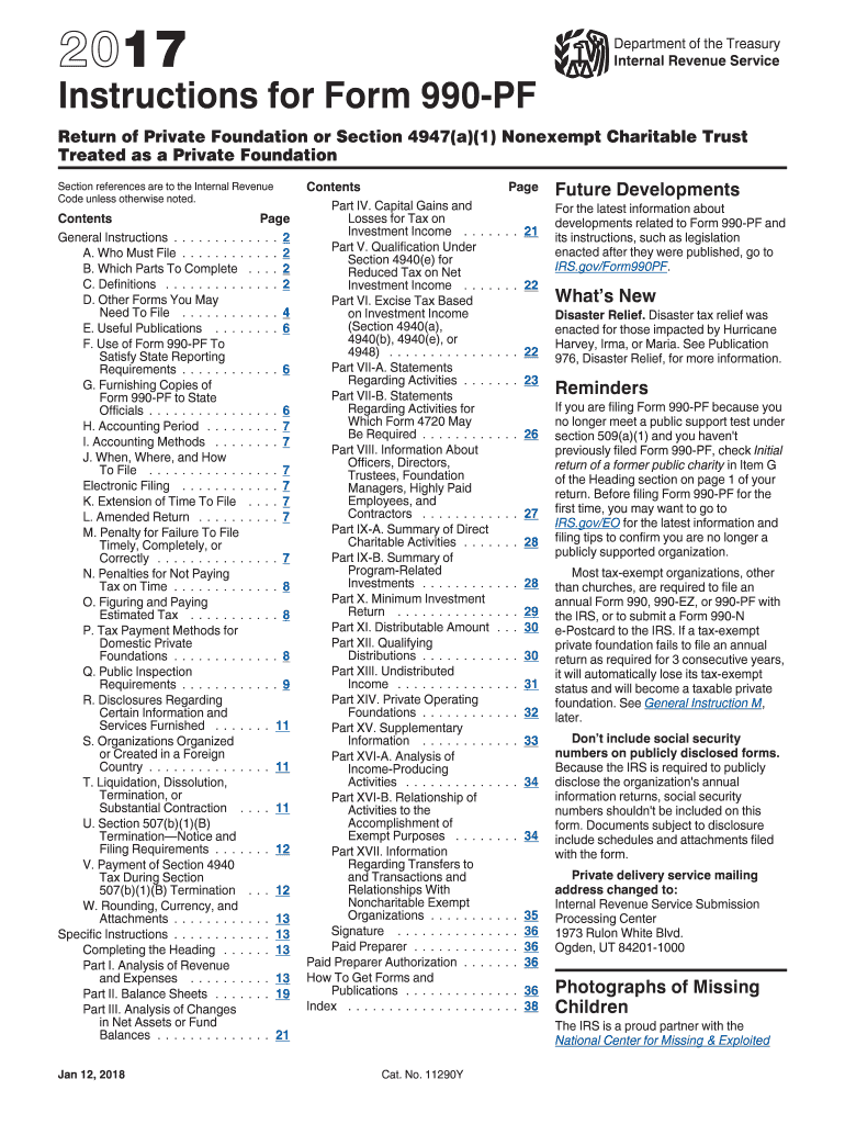  990 Pf Instruction Form 2015