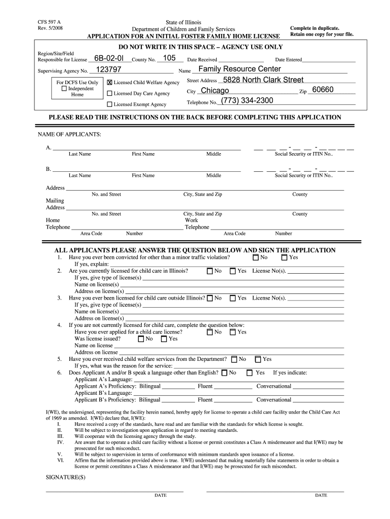 Get and Sign Cfs 597 2008-2022 Form