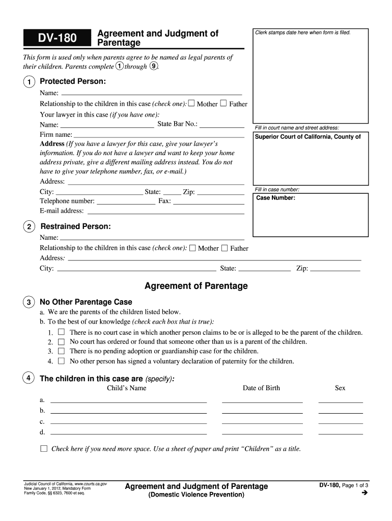  Where to Get Dv180 Form 2012