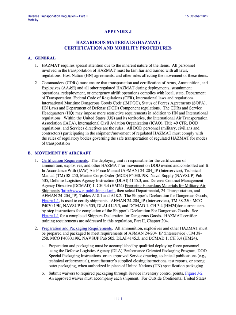 Shippers Declaration for Dangerous Goods Fillable Form