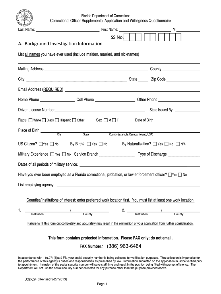 Dc2 854 Form