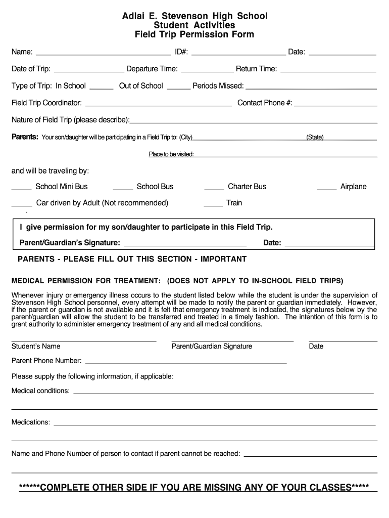 episd field trip form