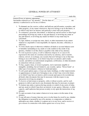 Old Dominion University Power of Attorney Form