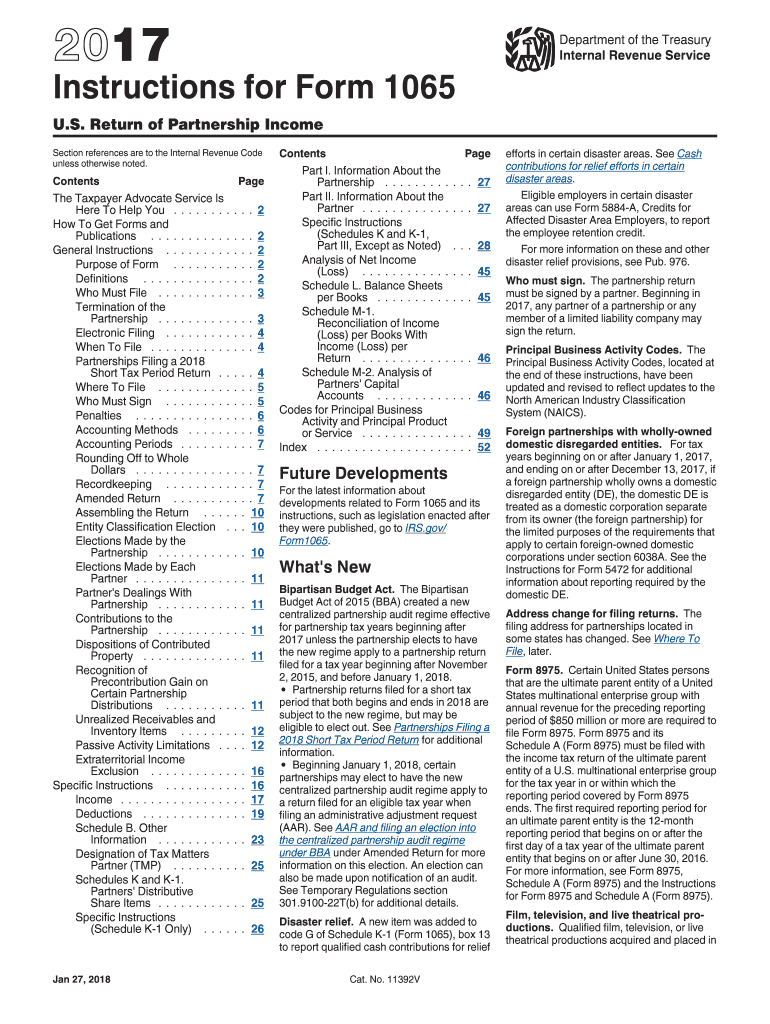  Form 1065 Instructions 2015