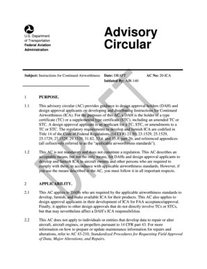 Instructions for Continued Airworthiness Advisory Circular  Form