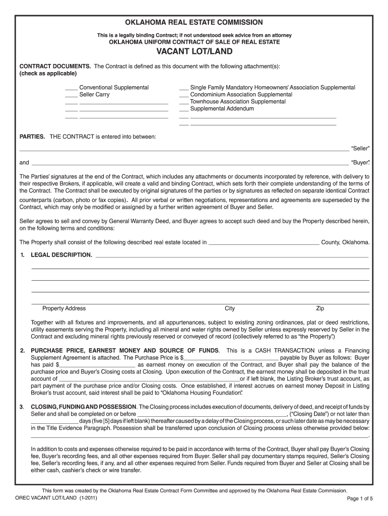  VACANT LOTLAND Ok 2018-2024