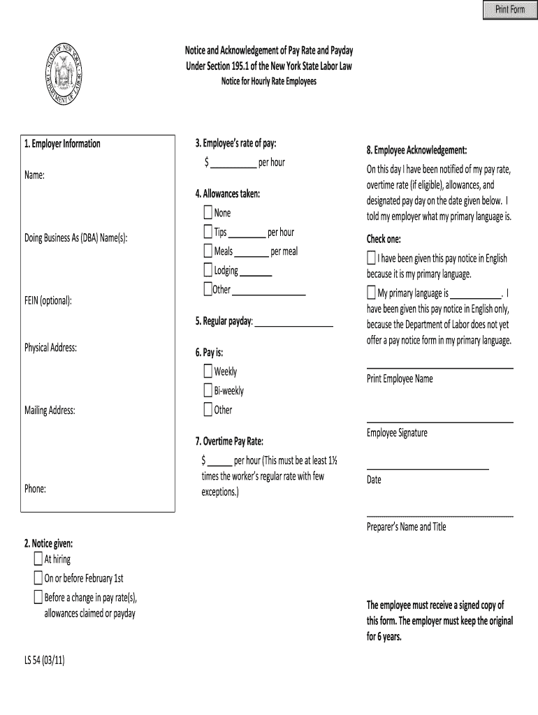 Ls 54 Form Fillable