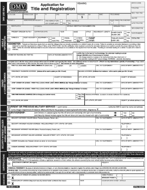 Title and Registration Oregon Department of Transportation Odot State or  Form