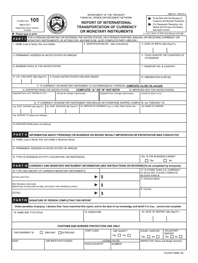  Form 105 2011