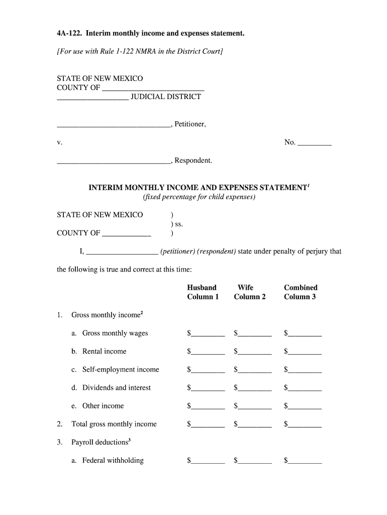 New Mexico 4a  Form