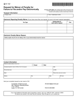 89 225 Request for Waiver of Penalty for Failure to File Andor Pay Electronically 89 225 Request for Waiver of Penalty for Failu  Form