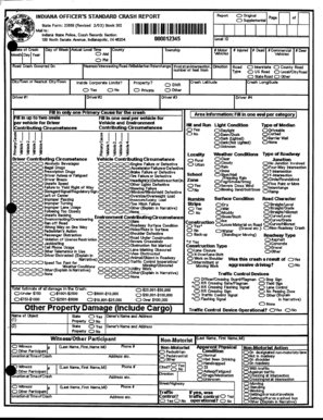 Indiana Crash Report Form