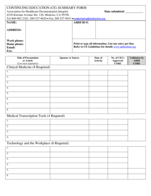 Ahdionline  Form