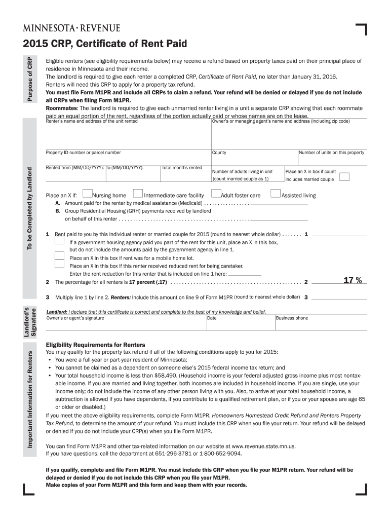  Crp Form 2020