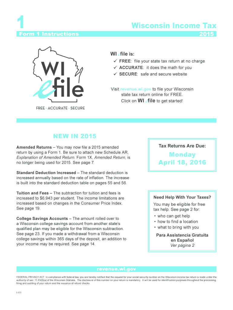  Wisconsin Form 2015