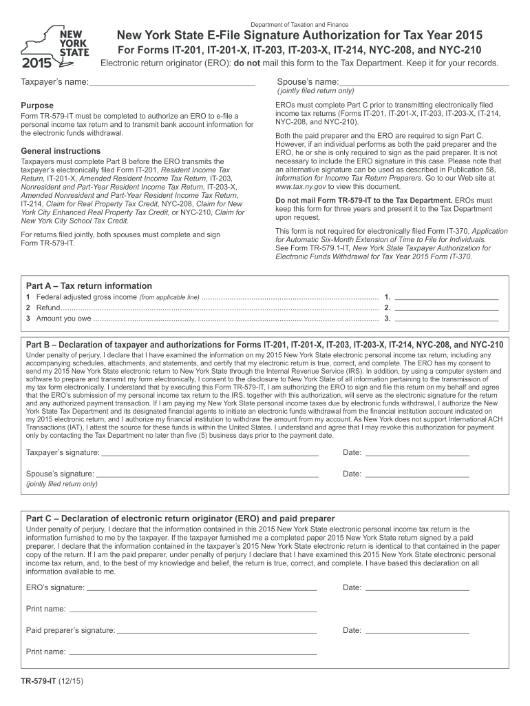  Form Tr 579 it 2015