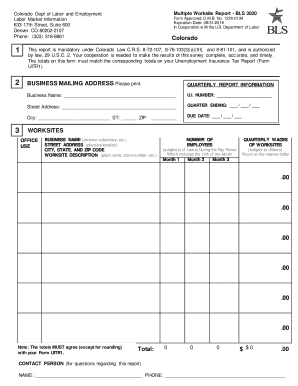 Bls 3020 Colorado Form