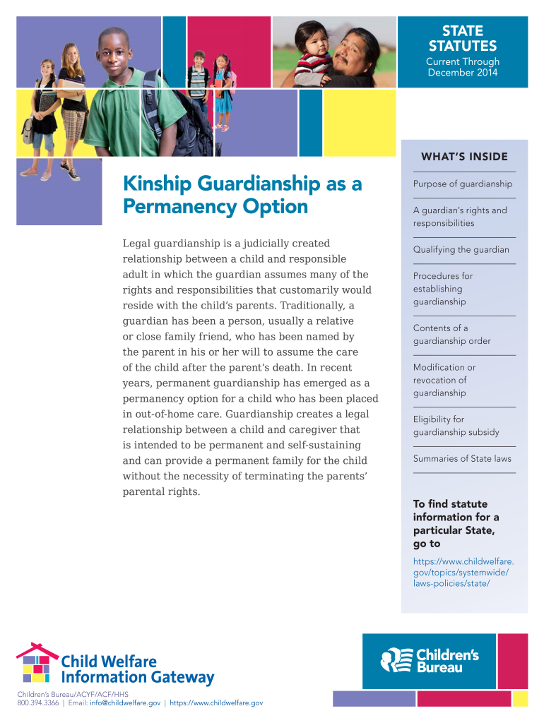 Get and Sign Kinship Guardianship 2014-2022 Form