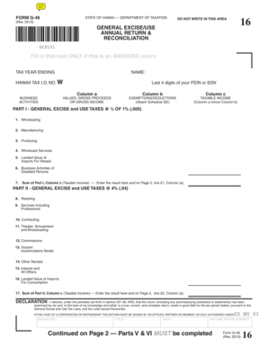 Form G 49 Rev General ExciseUse Annual Return Reconciliation Forms WEB Fillable