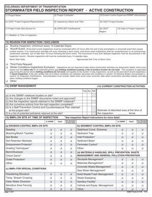  STORMWATER FIELD INSPECTION REPORT ACTIVE 2011