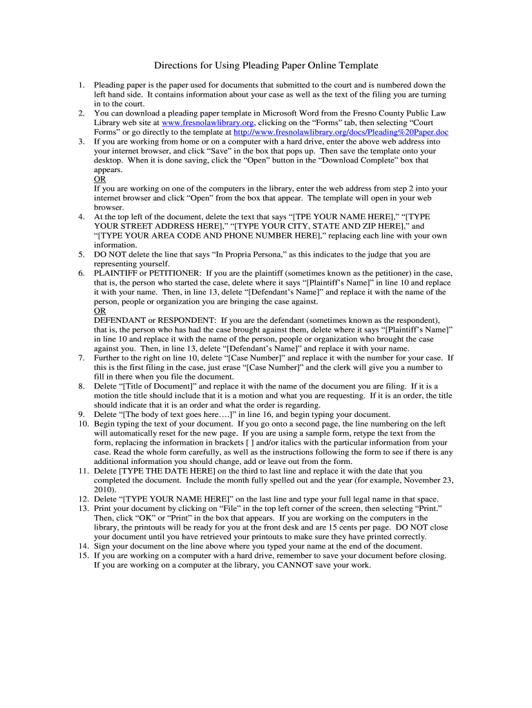 25 Line Pleading Paper Template from www.signnow.com