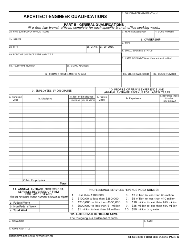  Sf 330 Form 2004