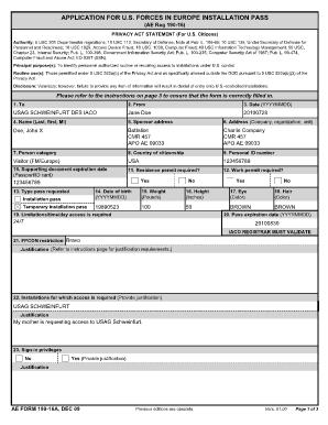  Ae Form 190 6h Fillable 2009