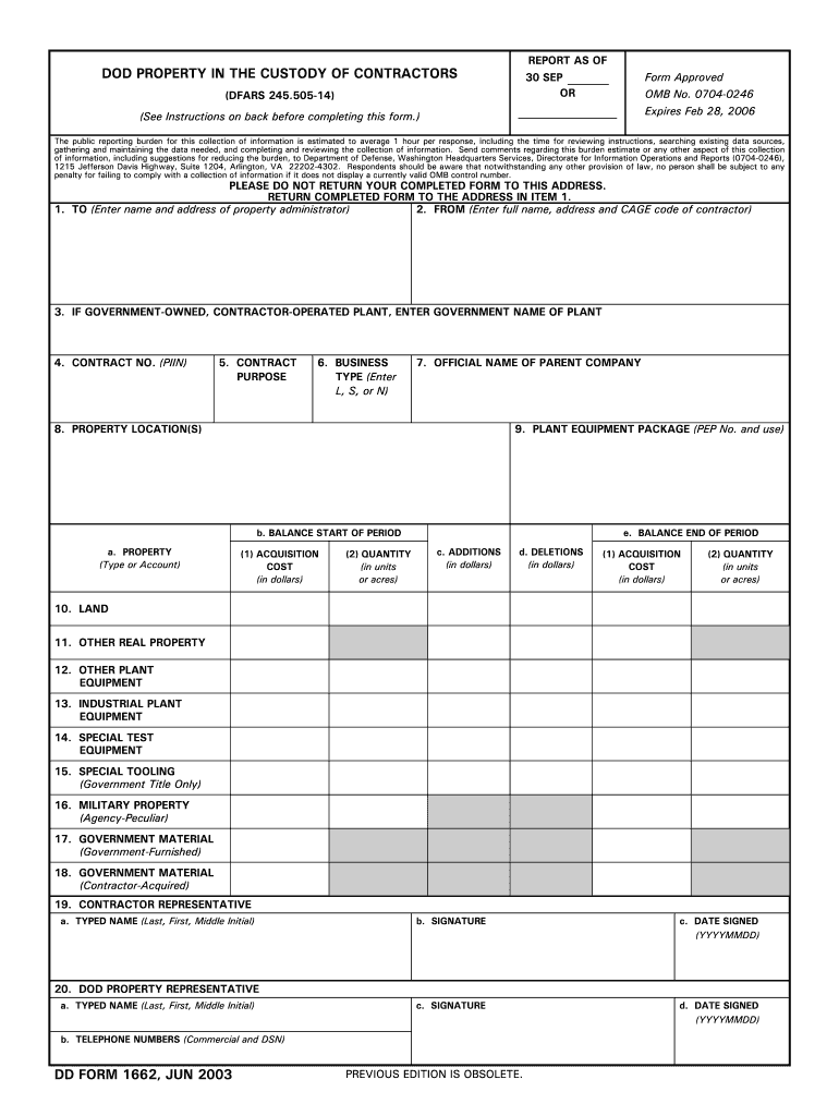 Dd1662  Form