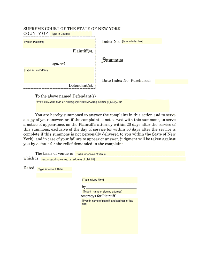 Ny Summons Search  Form