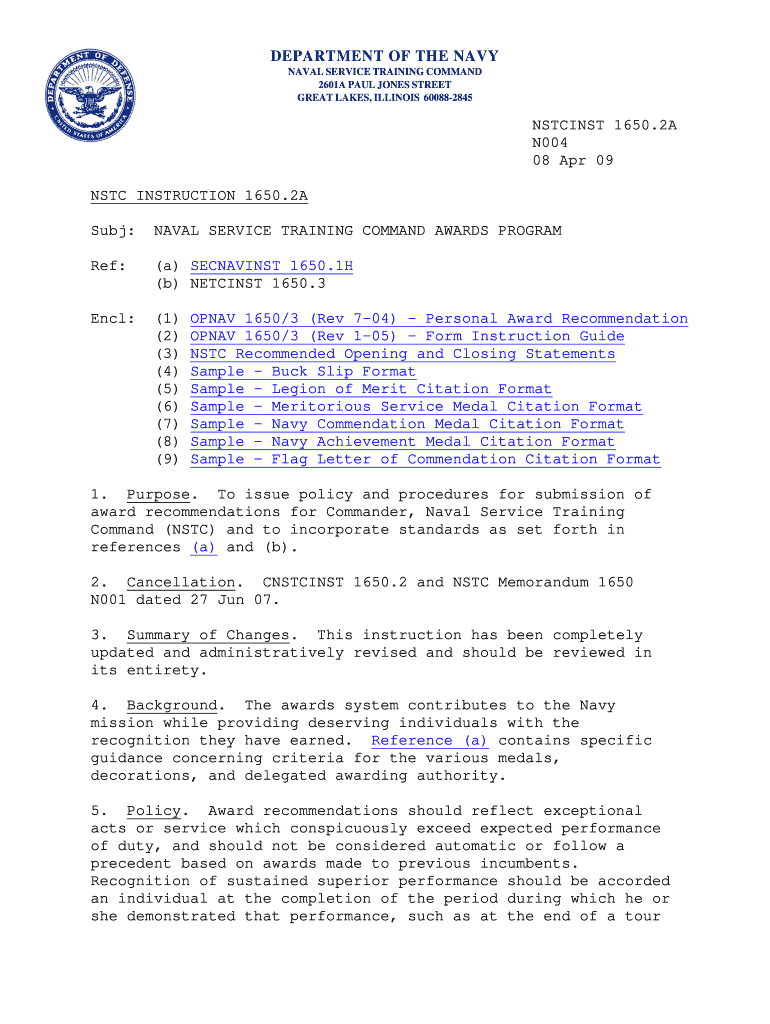 Navy Achievement Medal Template Word  Form