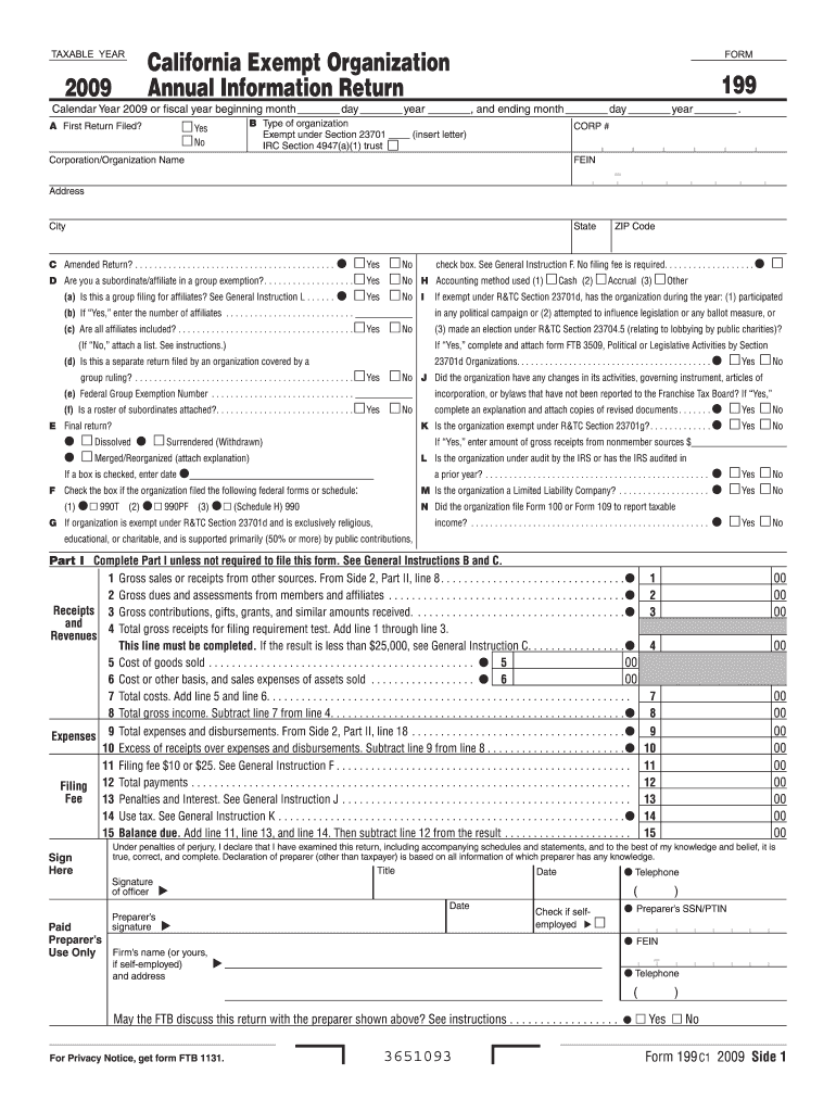  199 Form 2019