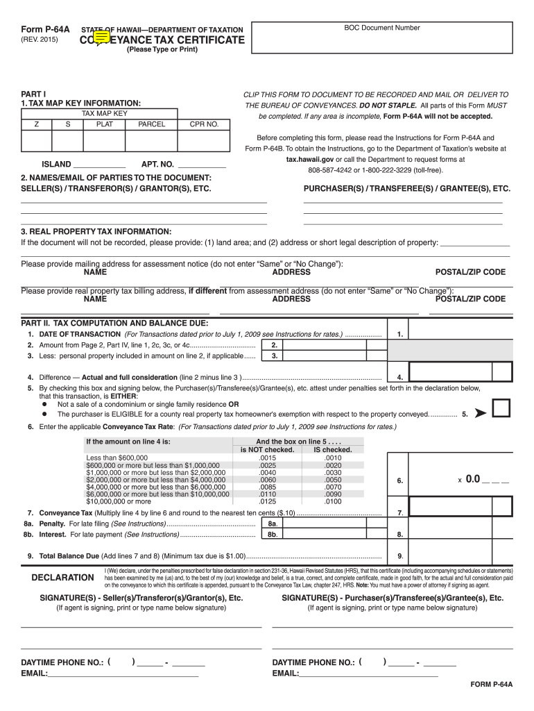  Hawaii Recording Froom P 64a and P64b 2015