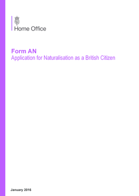 Online Naturalisation Application  Form