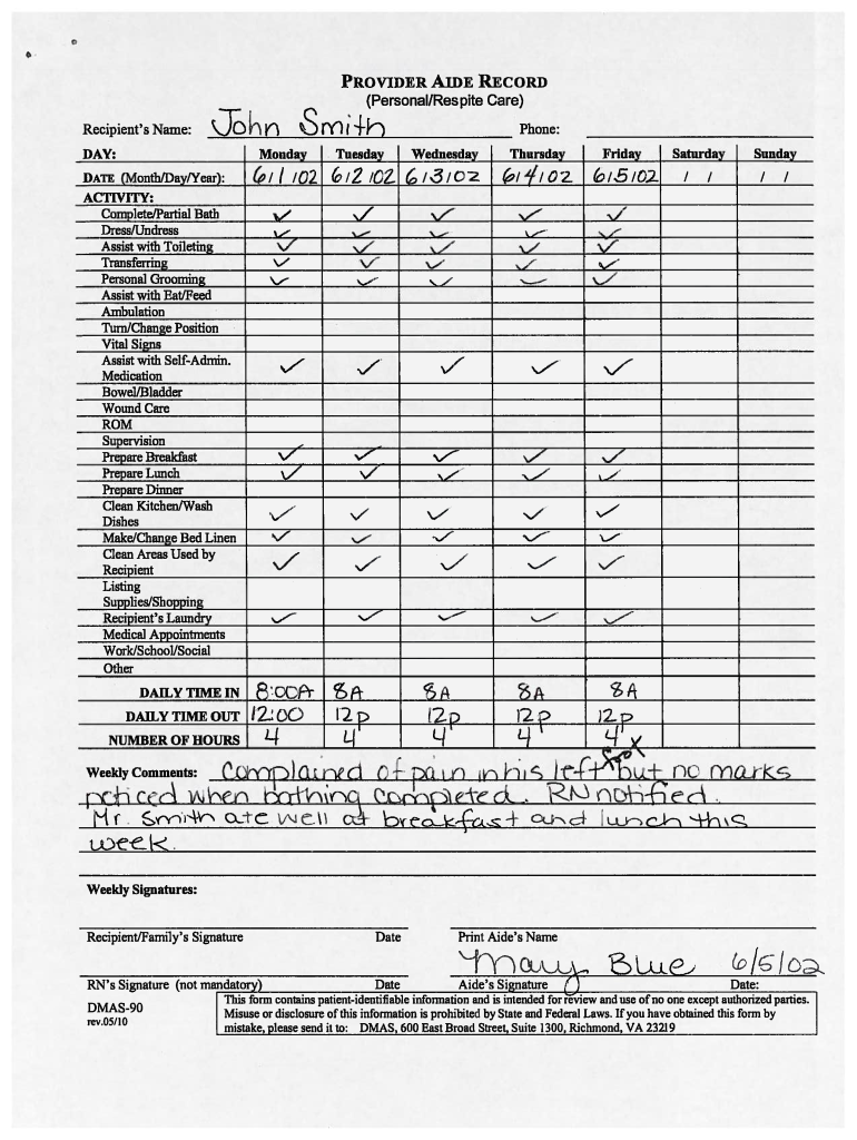 Dmas 90 Form