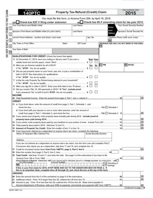 Arizona Form 140PTC Azdor