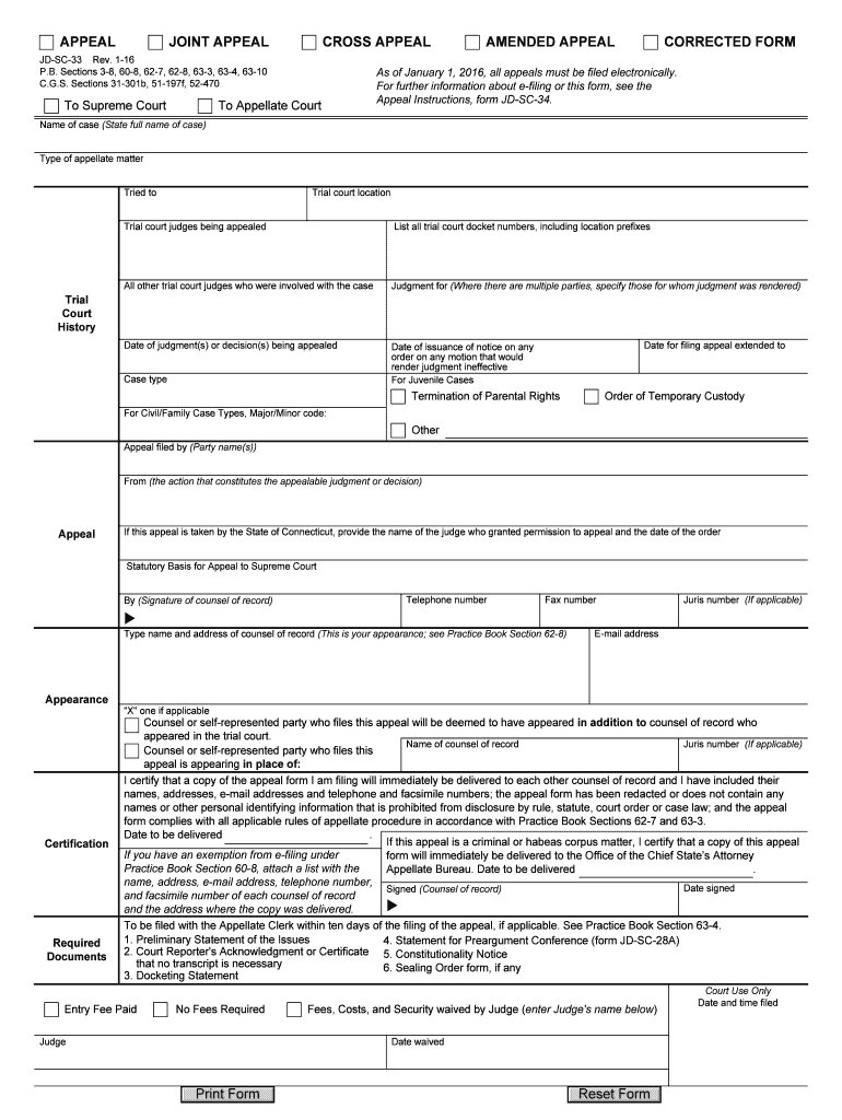  APPEAL JOINT APPEAL CROSS APPEAL AMENDED APPEAL Jud Ct 2016