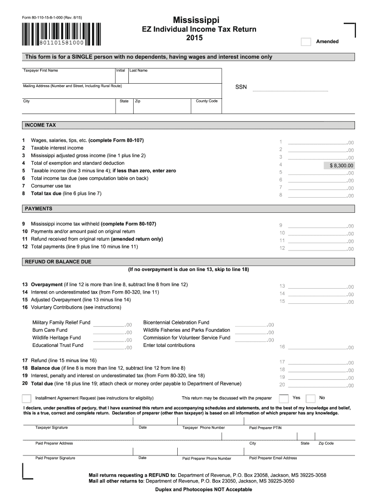  Form 801101581000 Rev 2015