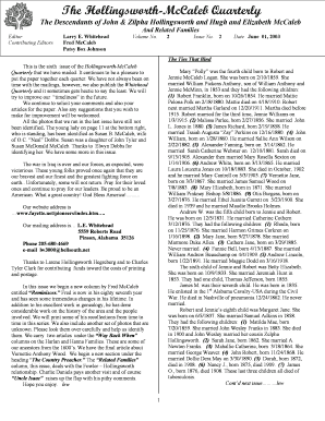  Hollingsworth Mccaleb Quarterly 2003-2024