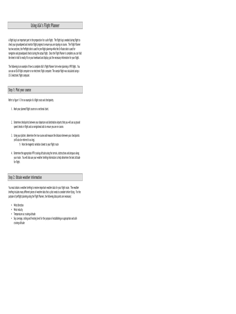 Asa Nav Log  Form