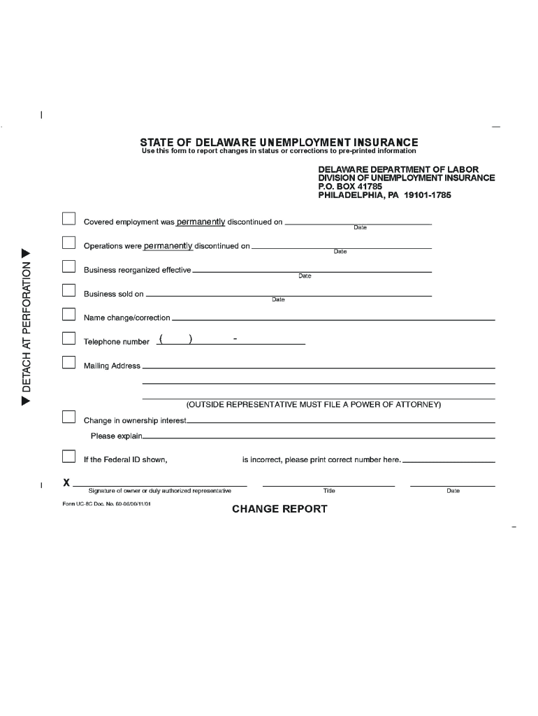 Delaware Uc 8  Form